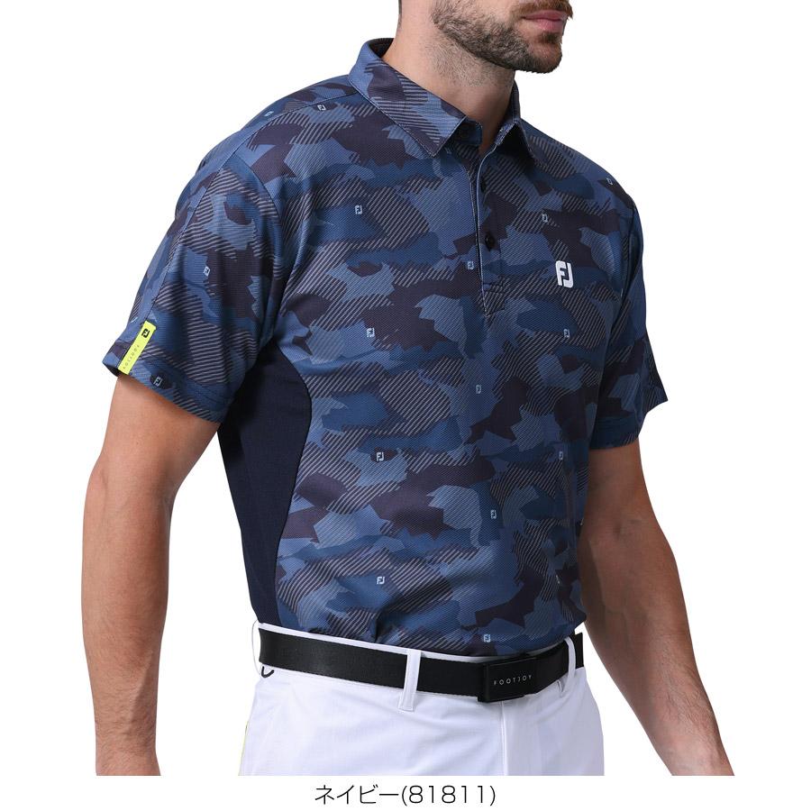 フットジョイ ゴルフウェア メンズ アスレチックパフォーマンス マルチカラーカモ 半袖 ポロシャツ FJ-S24-S07 2024年春夏モデル M-XL
