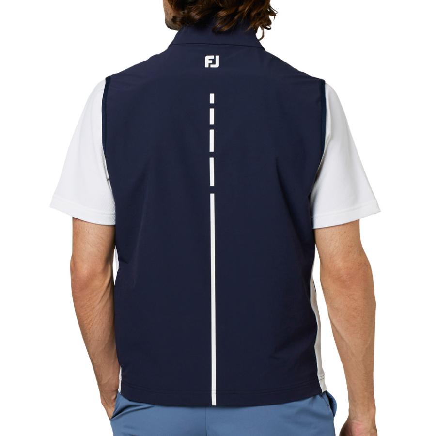 5525G ゴルフ ベスト L 黒 FootJoy（フットジョイ） パッカブル 2重織 フルジップ ベスト ゴルフ