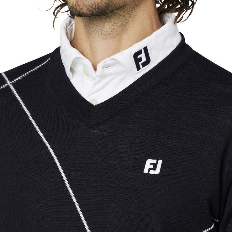 FootJoy（フットジョイ） クロップドアーガイル Vネック セーター