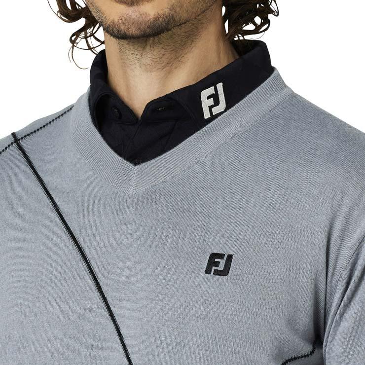 フットジョイ クロップドアーガイル Vネック セーター ゴルフウェア メンズ 2025年秋冬モデル M-XL FJ-F25-M08 FootJoy（フットジョイ） クロップドアーガイル Vネック セーター