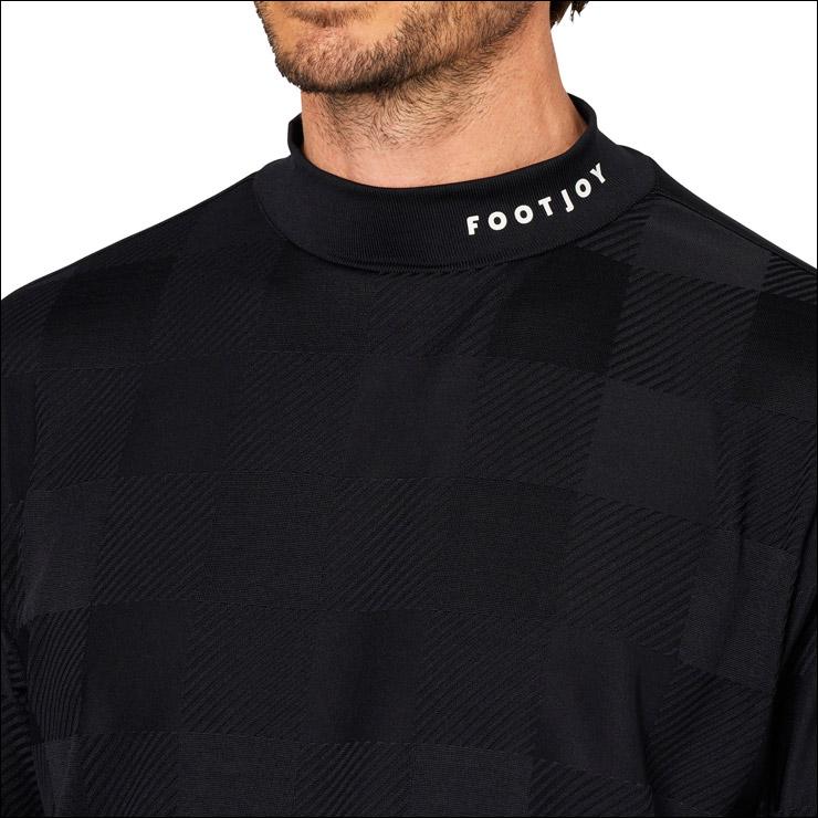 FootJoy（フットジョイ） チェックジャカード モックネック 半袖シャツ