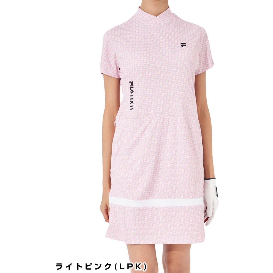 FILA GOLF フィラゴルフ レディース ゴルフウェア ボックス柄 変形