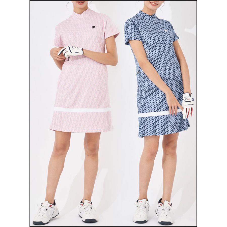 FILA GOLF フィラゴルフ レディース ゴルフウェア ボックス柄 変形