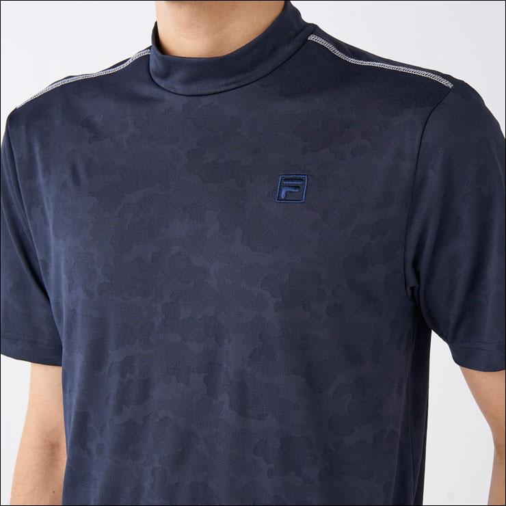 FILA GOLF フィラゴルフ メッシュジャガード カモ柄 モック FILA GOLF フィラゴルフ メッシュジャガード カモ柄 モック
