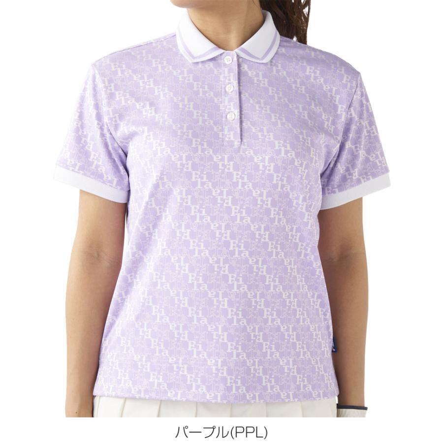 FILA GOLF フィラゴルフ タイポ柄ジャガード 半袖 ポロシャツ ウェア