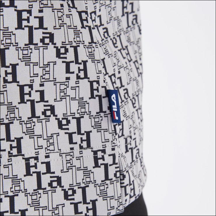 FILA GOLF フィラゴルフ タイポ柄ジャガード 半袖 ポロシャツ ウェア