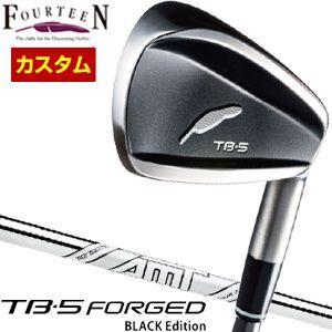 フォーティーン TB-5 Forged アイアン BLACK Edition AMT TOUR WHITE シャフト 4本セット[＃7-P] 特注カスタムクラブ