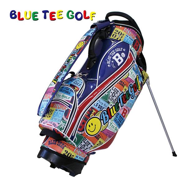 ブルーティーゴルフ ワッペン柄 スタンド キャディバッグ CB-025 BLUE TEE GOLF（ブルーティーゴルフ） ワッペン柄 スタンド キャディ