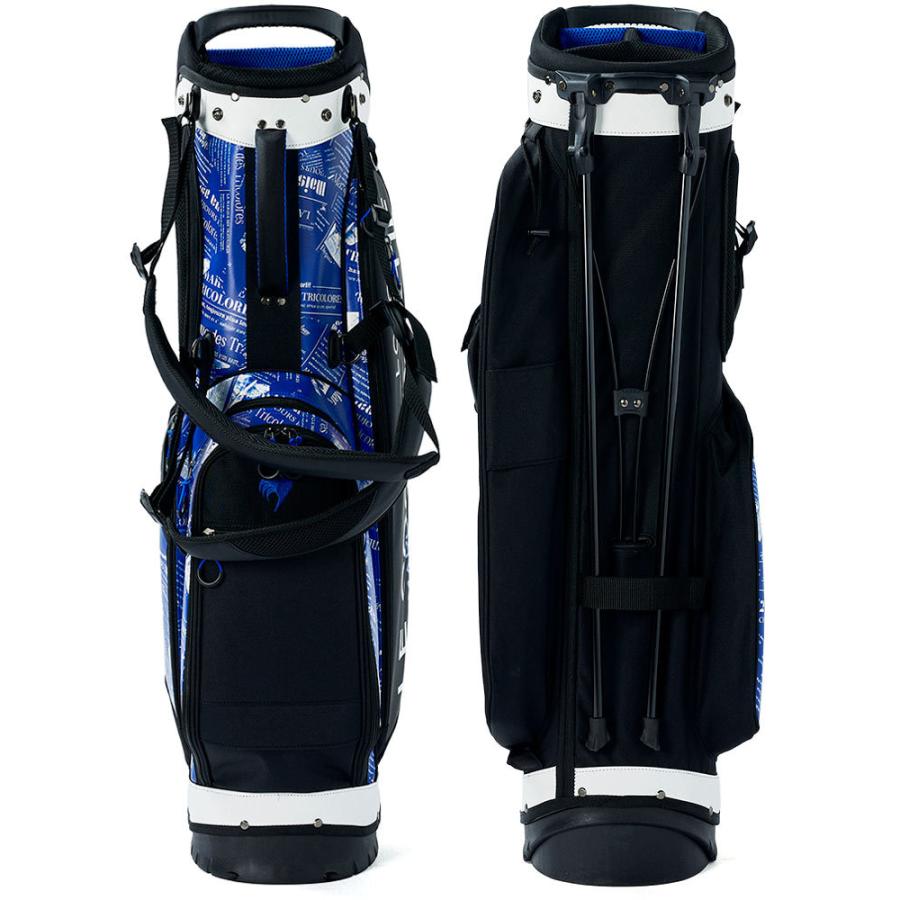 ルコックスポルティフ ゴルフ スタンド式 キャディバッグ【ブラック】美品！ le coq sportif GOLF ルコックスポルティフ ゴルフ 大口径