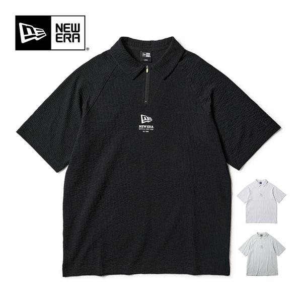 NEW ERA（ニューエラ） ゴルフ シアサッカー ハーフジップ 半袖