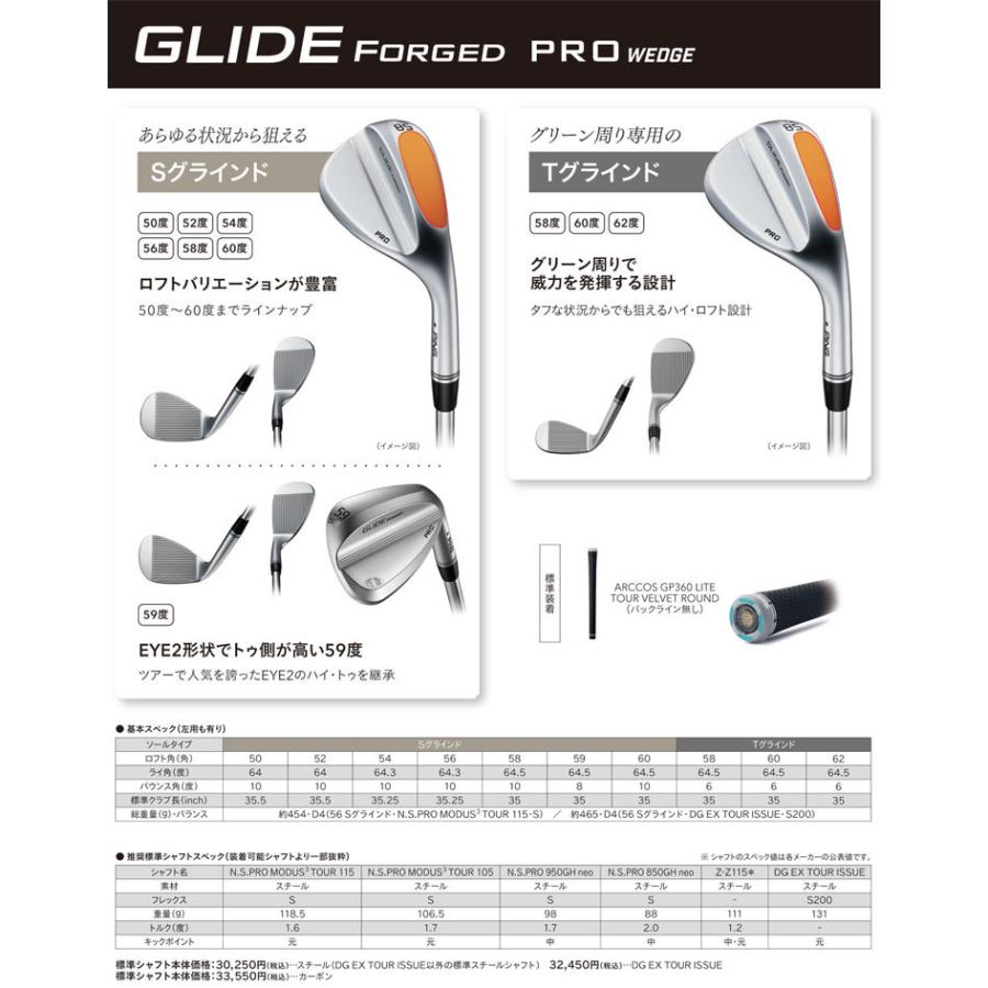 ピン GLIDE FORGED PRO ウエッジ ダイナミックゴールド 120 VSS シャフト 特注カスタムクラブ GLIDE FORGED PRO ピン VSS