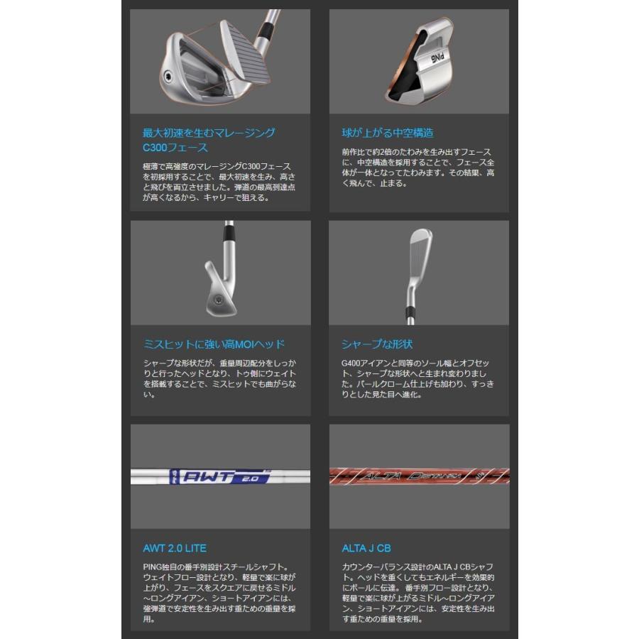PING ピン G700 アイアン N.S. PRO 950GH スチールシャフト 5本セット 