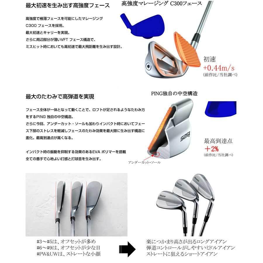 ピン i525 アイアン N.S. PRO 850GH NEO シャフト 単品[＃3、＃4、＃5、UW]｜golfranger｜03