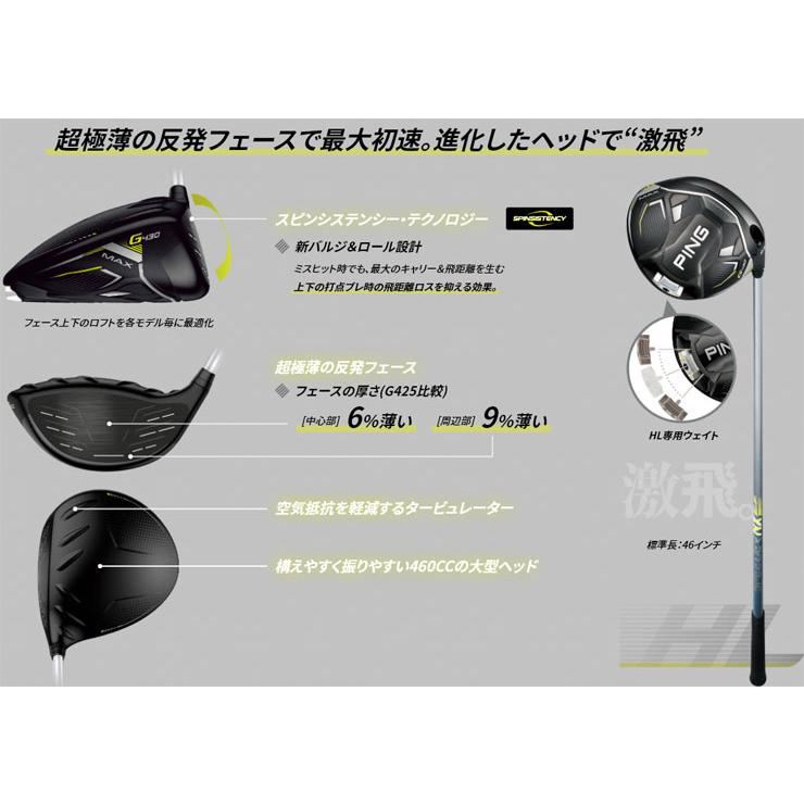 G430 ピン HL SFT ドライバー Fujikura Speeder NX 35D/ 45D シャフト