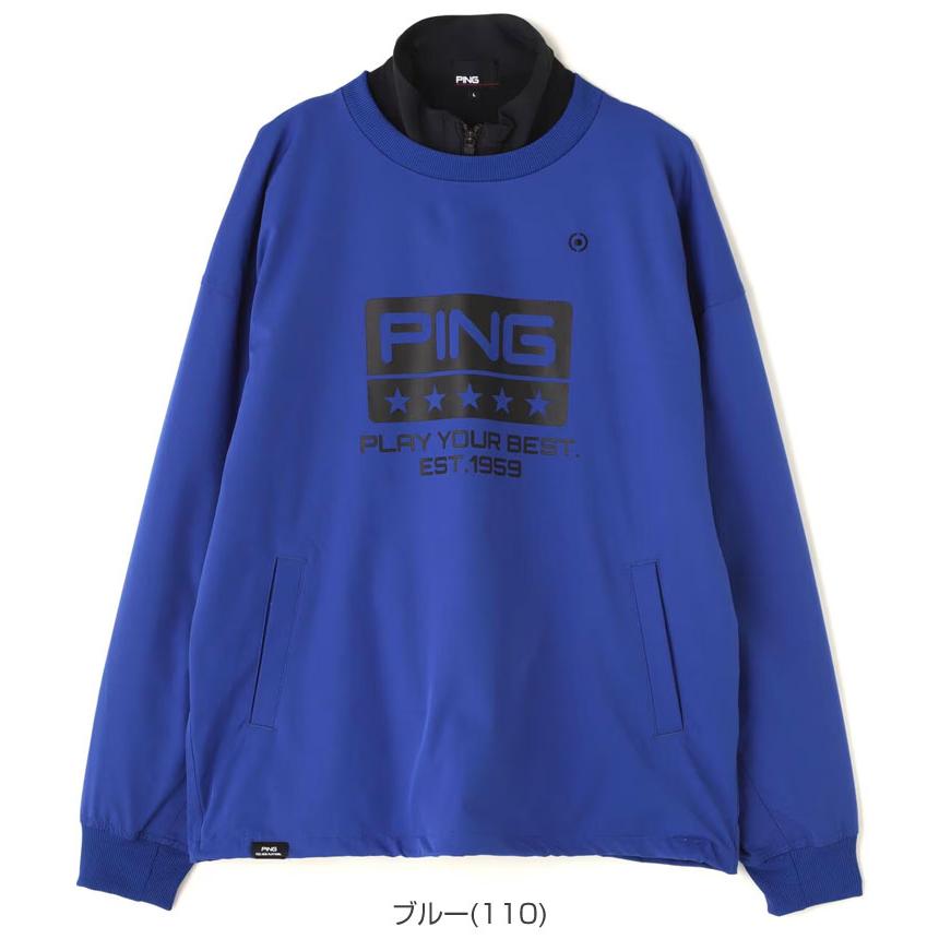 【美品】PING ピン ゴルフウェア フーディ プルオーバー ネイビー PING（ピン） パフォーマンスライン ツインレイヤードアウター プル