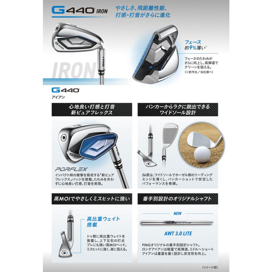 25％OFFクーポン対象 特注カスタムクラブ ピン G440 アイアン KBS TOUR LITE シャフト 単品[＃4、＃5、＃6、＃7、＃8、＃9、PW、UW、52度、56度]の画像