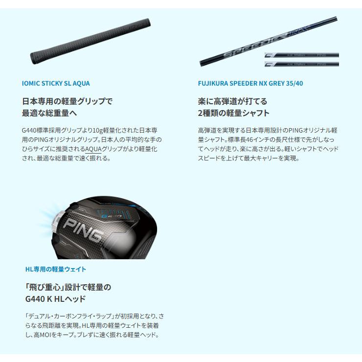 25％OFFクーポン対象 特注カスタムクラブ ピン G440 K HL ドライバー Mamiya ATTAS SPEED シャフトの画像