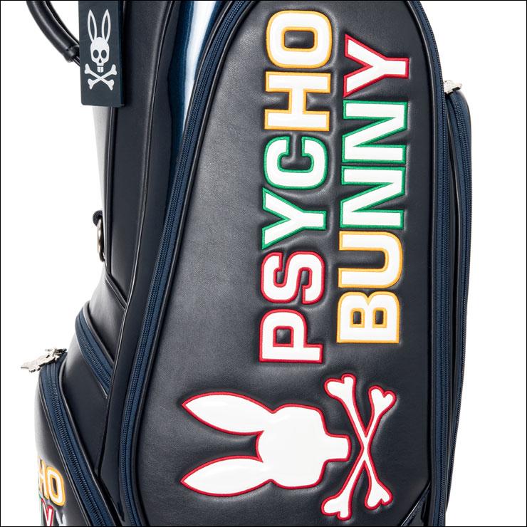 サイコバニー カート キャディバッグ〔LOGOART〕 pbmg5fc4 紺 Psycho Bunny（サイコバニー） カート キャディバッグ LOGOART