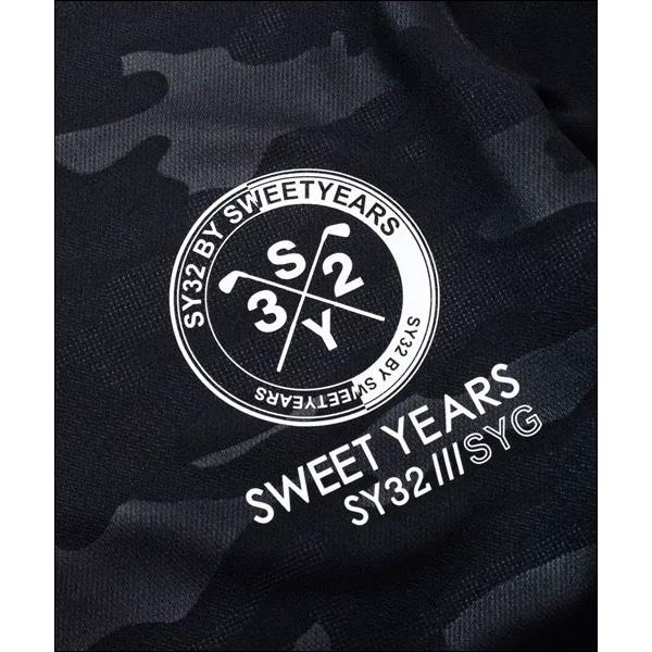 SY32 by SWEET YEARS メンズ ゴルフウェア カモエンボス ボタンダウン 半袖 ポロシャツ SYG-24S25 2024年春夏モデル M-XL｜golfranger｜08