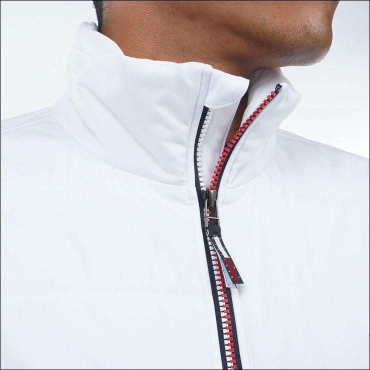 トミーヒルフィガー ゴルフ ウェア メンズ 2WAY キルティング フルジップ パデッド 中綿ブルゾン THMA388 2023年秋冬モデル M-LL ゴルフ 裏側アクリルコーティング