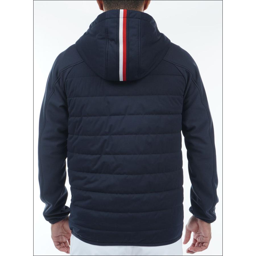 トミーヒルフィガー ゴルフ ウェア メンズ ヨークスリーブ ハイブリッド フルジップ パデッド 中綿ブルゾン THMA389 2023年秋冬モデル M-LL ゴルフ 裏側アクリルコーティング