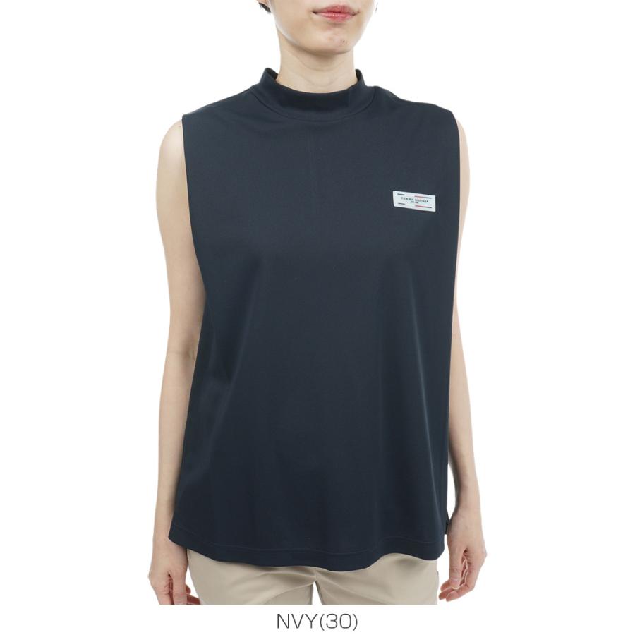 トミーヒルフィガー ゴルフ ウェア レディース ショルダータック モックネック ノースリーブ シャツ THLA324 2023年春夏モデル S-LL TOMMY HILFIGER GOLF（トミー ヒルフィガー ゴルフ） トミー