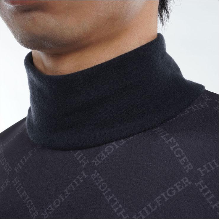 トミーヒルフィガー ゴルフ ダイヤロゴプリント 袖 ハイネックシャツ THMA481 ゴルフウェア トップス 2024年秋冬モデル   TOMMY HILFIGER GOLF（トミー ヒルフィガー ゴルフ） トミー