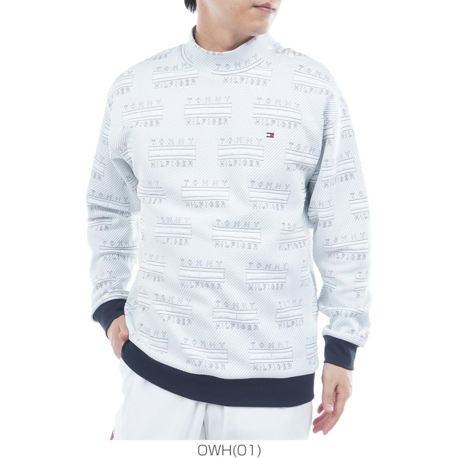 トミーヒルフィガー モックネックスウェット【M寸】ネイビー thma575