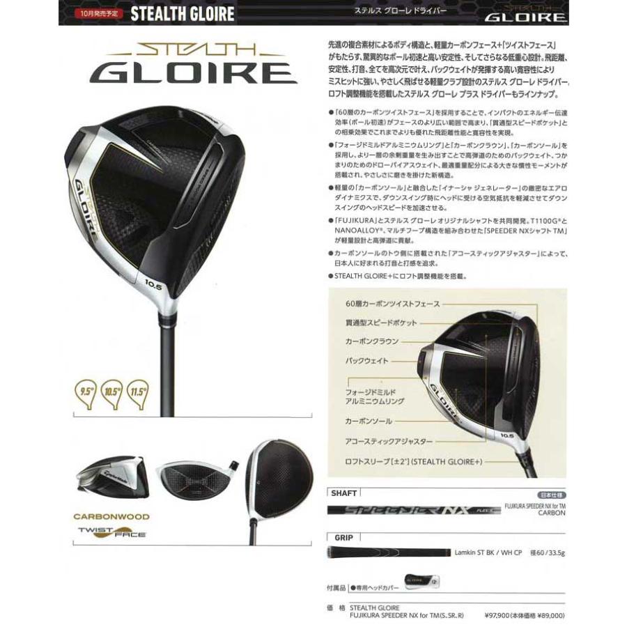日本産 NEW 新品 0311 テーラーメイド <BR>ステルスグローレ STEALTH GLOIRE SPEEDER NX for TM R 10.5 ステルス グローレ ドライバー 10.5 R