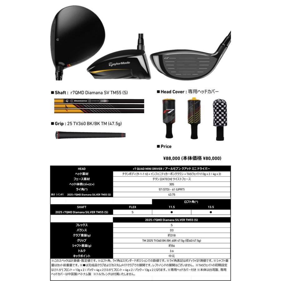 TaylorMade（テーラーメイド） 特注カスタムクラブ r7 QUAD Mini