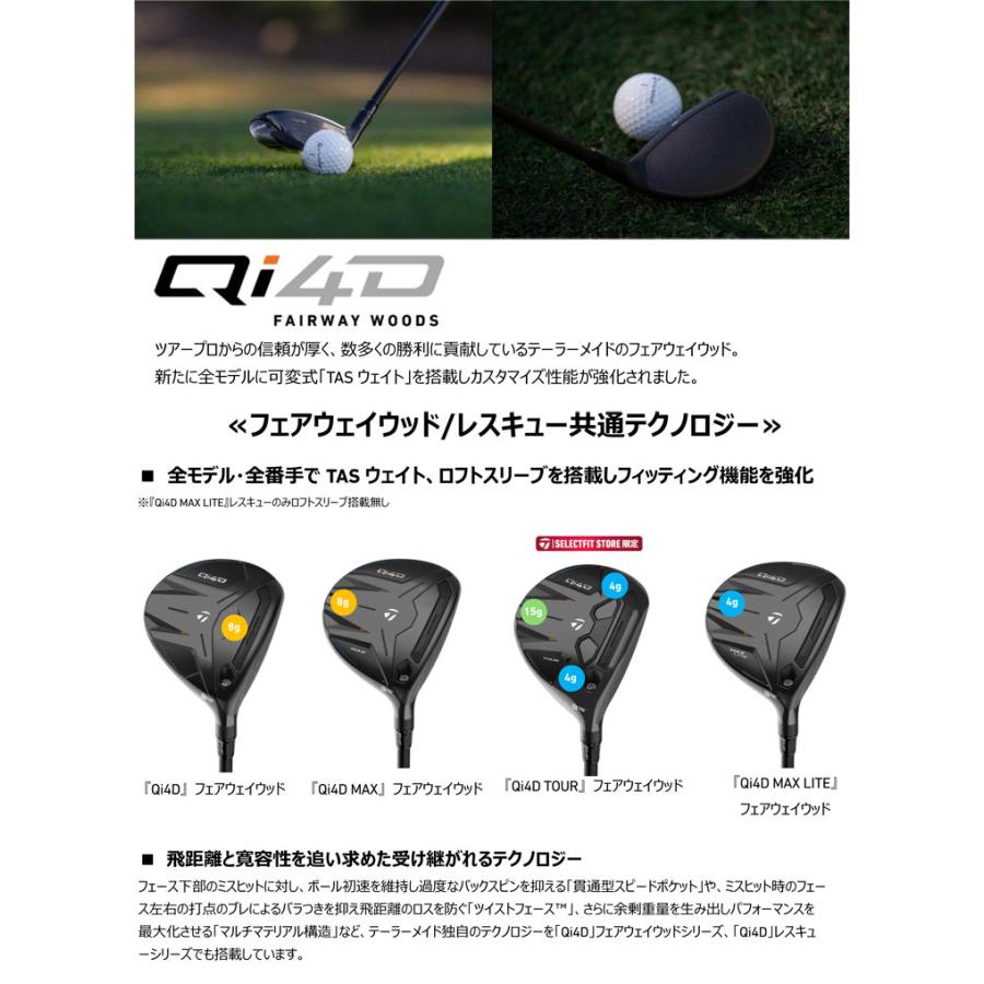 TaylorMade（テーラーメイド） Qi4D MAX フェアウェイウッド REAX 55