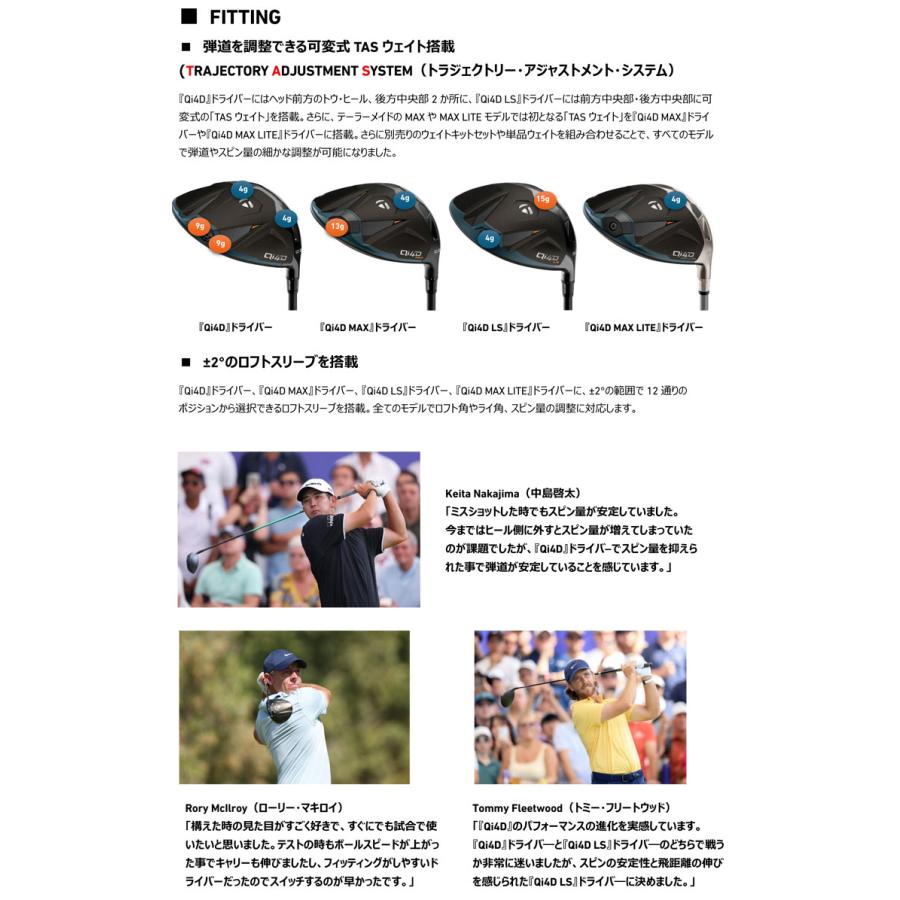 TaylorMade（テーラーメイド） Qi4D ドライバー REAX MR60 シャフト