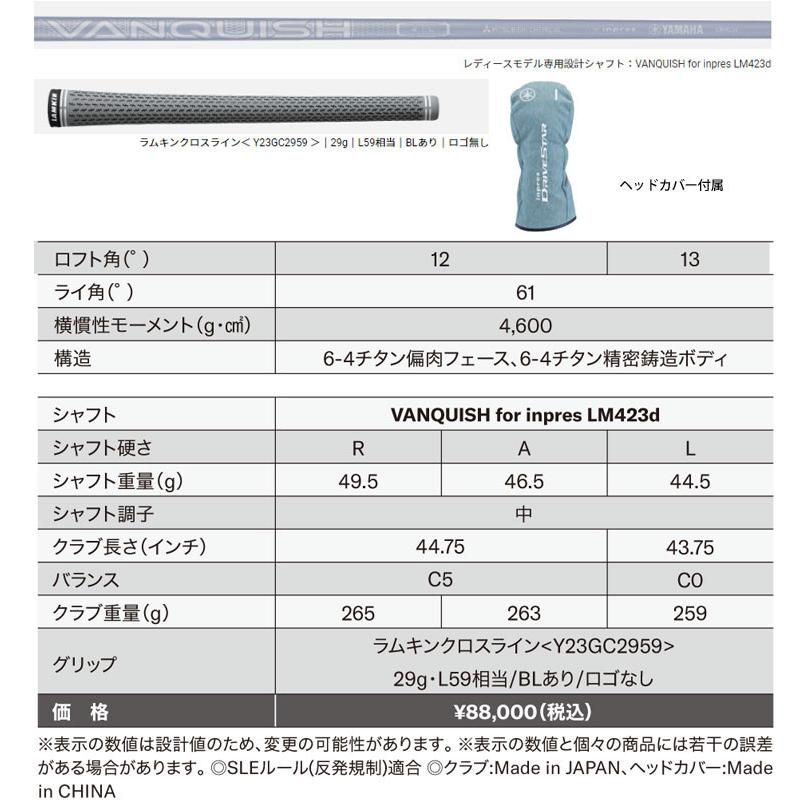 inpres ヤマハ 2023年モデル インプレス DRIVESTAR レディース inpres ヤマハ 2023年モデル インプレス DRIVESTAR レディース