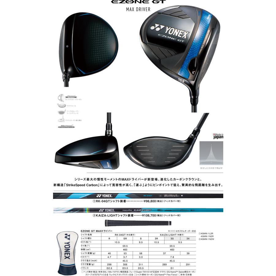 YONEX（ヨネックス） 特注カスタムクラブ EZONE GT MAX ドライバー