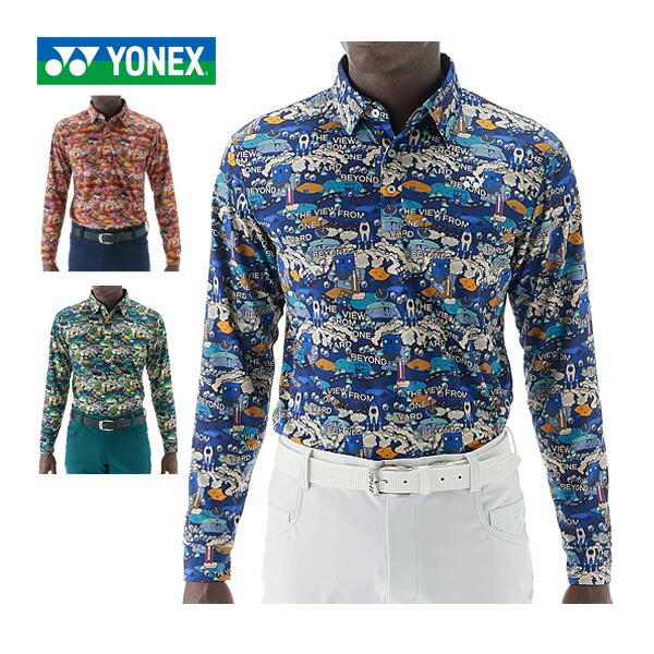 YONEX（ヨネックス） オマケ付き 総柄 長袖 ポロシャツ ゴルフウェア