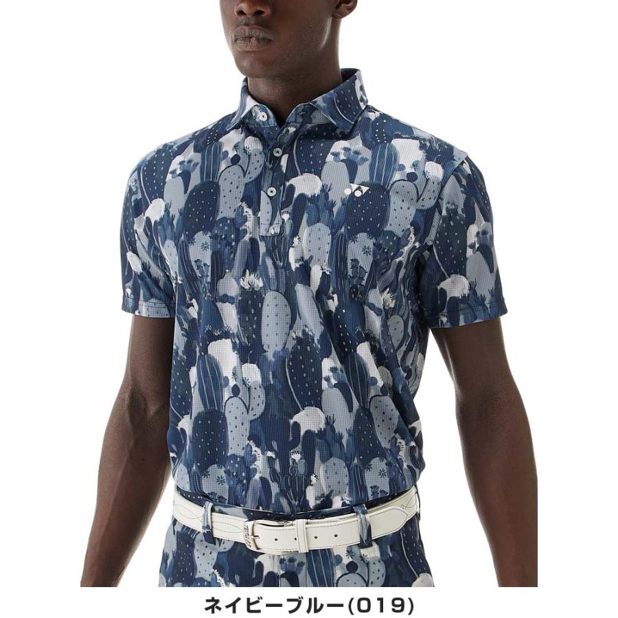 美品✨️GREYSON総柄 半袖ポロシャツ 幾何学模様 ゴルフ(日本のM～L) YONEX（ヨネックス） ベリークール エアリリース サボテン総柄 半袖