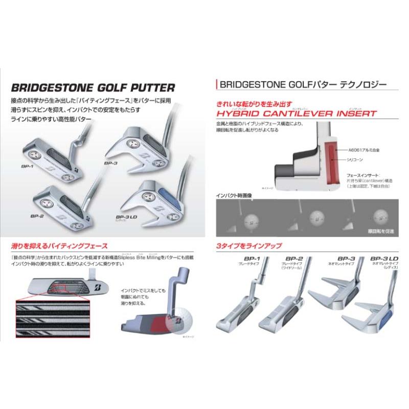 ブリヂストンゴルフ BPシリーズ パター　2024モデル:BP-2ヘッドカバー付 BRIDGESTONE GOLF ブリヂストン ゴルフ 2024 BP-2 パター 34インチ