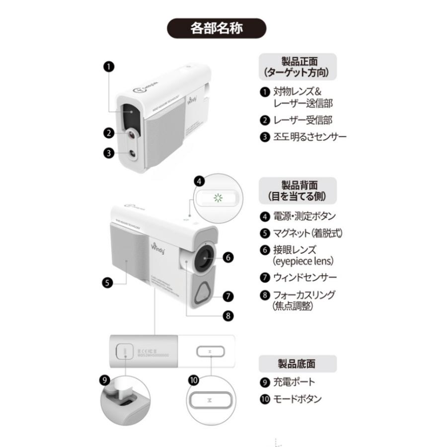 2025 キャディトーク ウィンディ Windy ゴルフ用 レーザー距離測定器