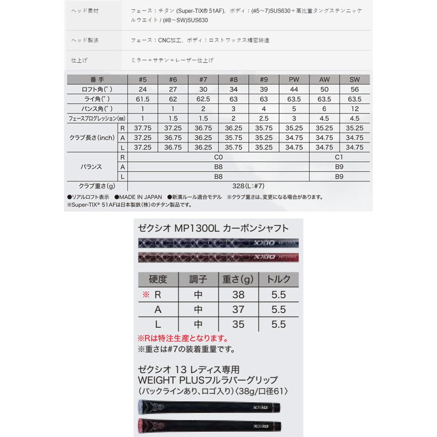 XXIO ダンロップ XXIO13 ゼクシオ13 レディス アイアン 5本 XXIO ダンロップ XXIO13 ゼクシオ13 レディス アイアン 5本