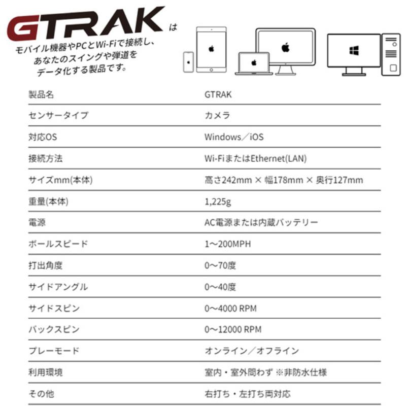 GTRAK ゴルフ弾道測定器 スーパープレミアムパッケージ (Gトラック本体