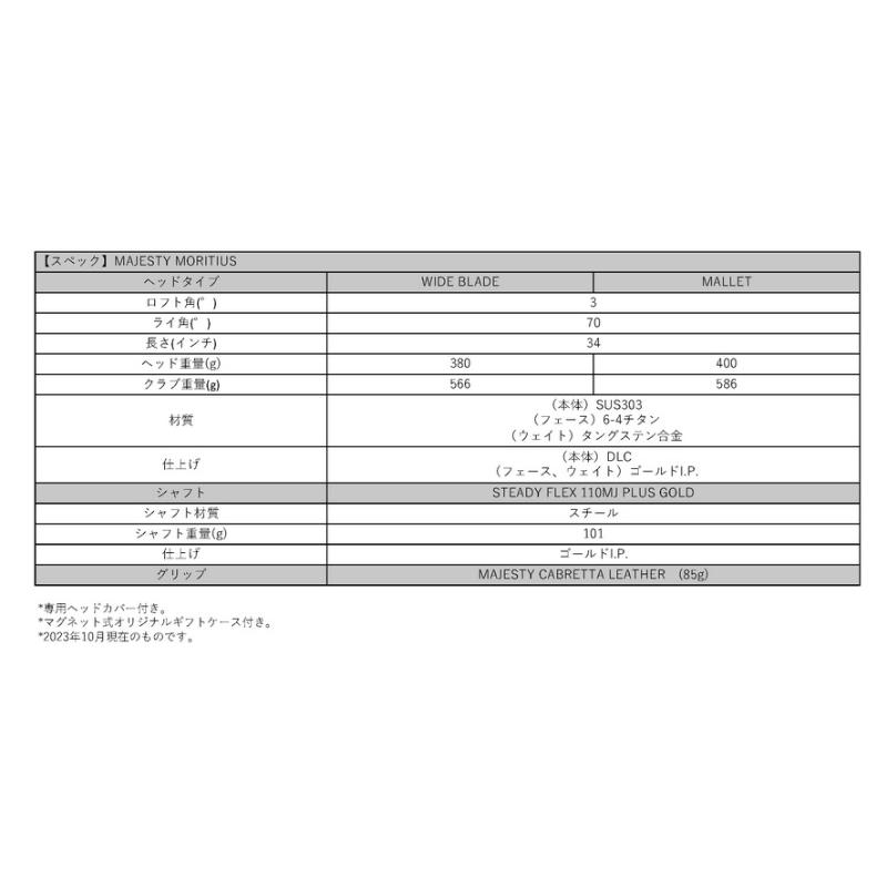 MAJESTY（マジェスティ） 【受注生産】マジェスティゴルフ MAJESTY