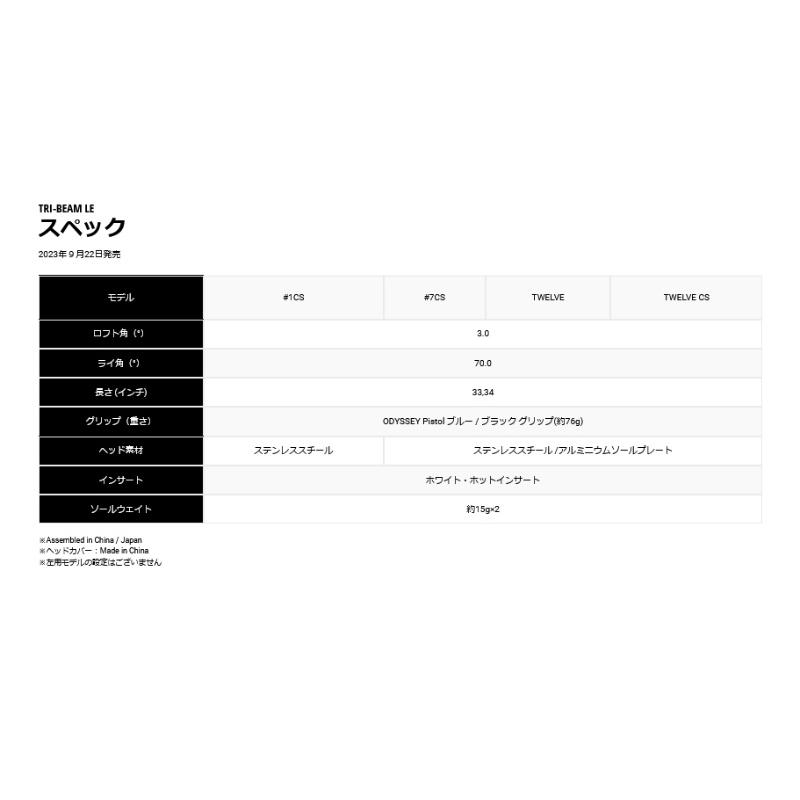 【即納】オデッセイ 2023 TRI-BEAM トライビーム パター TWELVE ストロークラボシャフト 日本正規品 追加モデル｜golfshop-champ｜09