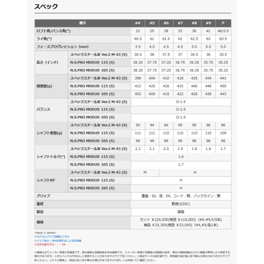 PRGR 2023 プロギア 01 アイアン 5本セット(#6-#9,PW) N.S.PRO スペックスチールIII ver.2 スチールシャフト 日本正規品｜golfshop-champ｜08