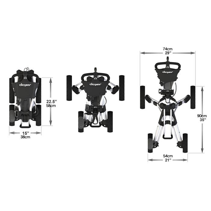 クリックギア モデル8.0＋ プッシュカート (マットブラック) : Golf
