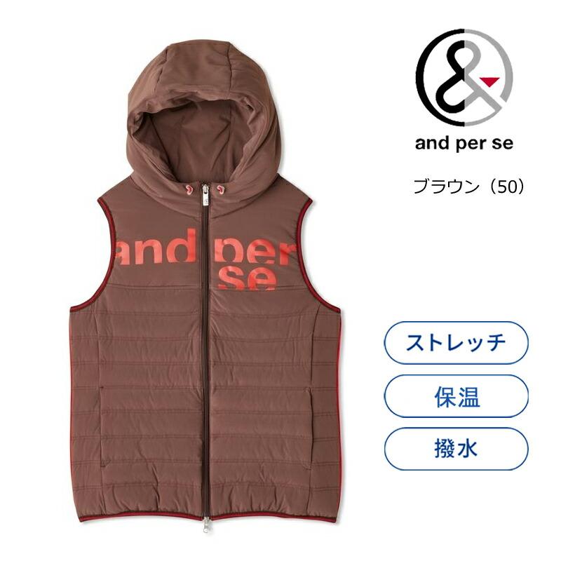 (レディース)アンパスィ ゴルフ AIR ストレッチ パーカー ベスト(AFF1002G2)2022秋冬 中わた|golftown|05