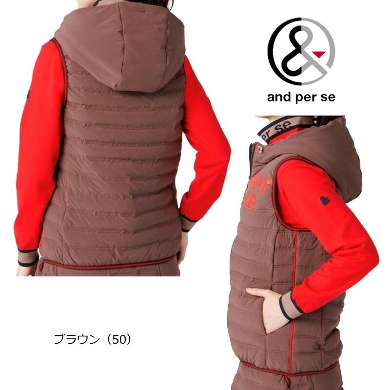 (レディース)アンパスィ ゴルフ AIR ストレッチ パーカー ベスト(AFF1002G2)2022秋冬 中わた|golftown|06