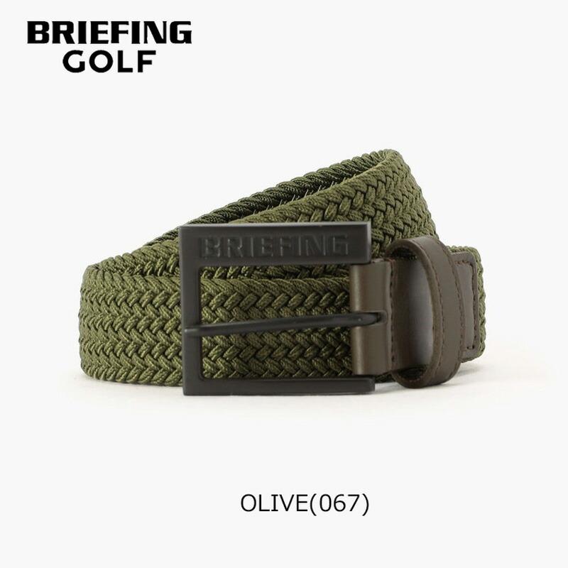 BRIEFING　ゴルフ用スクエアメッシュベルト　カーキ　L BRIEFING（ブリーフィング） ゴルフ メンズ スクエア バックル