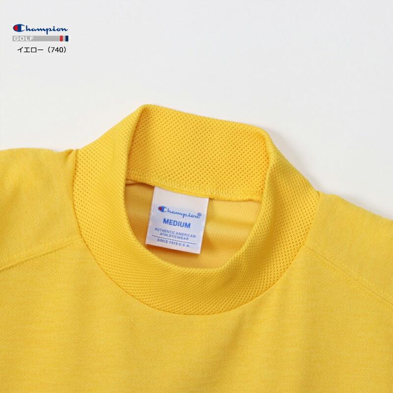 値下げ！チャンピオンゴルフ　レディース　モックネックシャツ　イエロー　Mサイズ 値下げ！チャンピオンゴルフ レディース モックネックシャツ