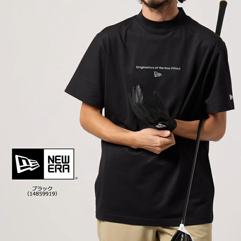 NEW ERA ニューエラゴルフ モックネック 半袖 シャツ ブラック XL NEW ERA（ニューエラ） ゴルフ 半袖 ミッドネック Tシャツ Circle