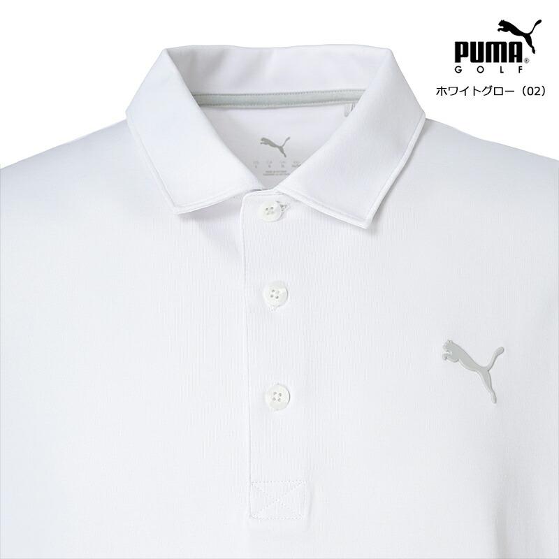 Puma ホワイトポロシャツ MAEBASHI IKUEI PUMA ポロシャツ プーマ メンズ トレーニング パフォーマンス